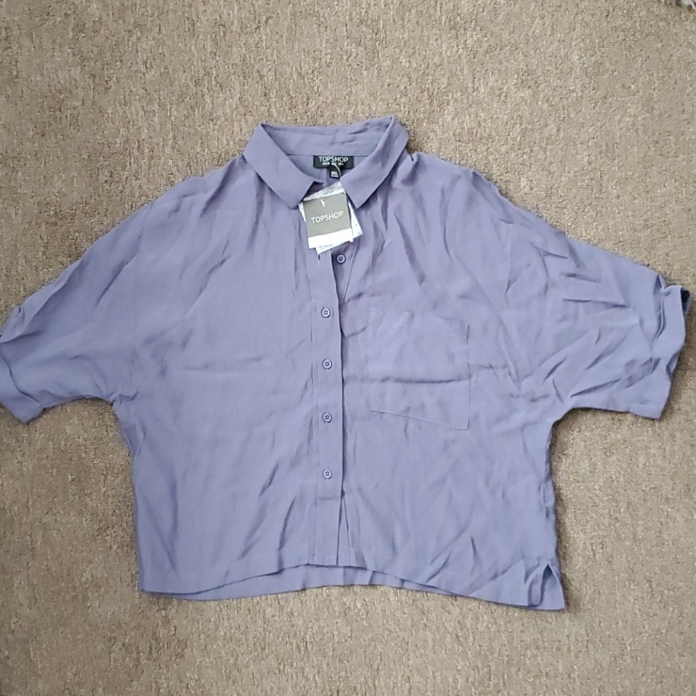 Womens Topshop Button Up Shirt
